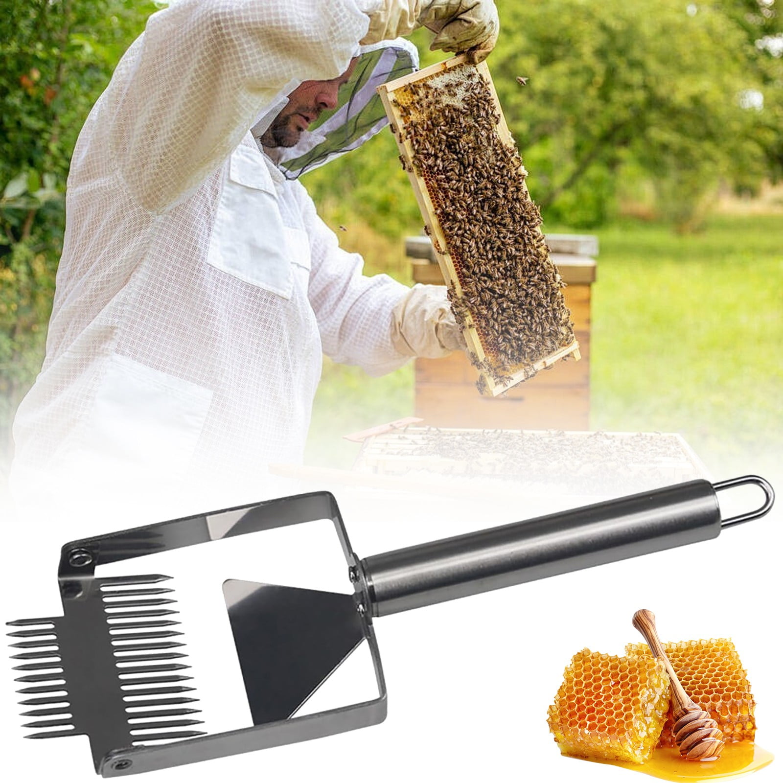 Decapping Comb Goowood Stainless Steel Uncapping Fork Honey Comb Cutter Scraper Hive ...