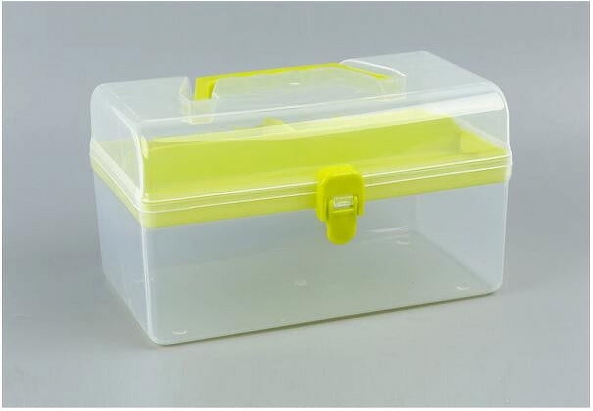 clear tackle box or craft box for medication storage MyGift 10 Inch Plastic with Removable Tray, Blue Organizer and Art Storage Box, Multipurpose Storage Container Tools, Playdoh, Bead, Sewing, Medicine, Tackle, Art Supply : Arts, Crafts Medical supplies not included Product Features Fishing Tackle Boxes - 3600