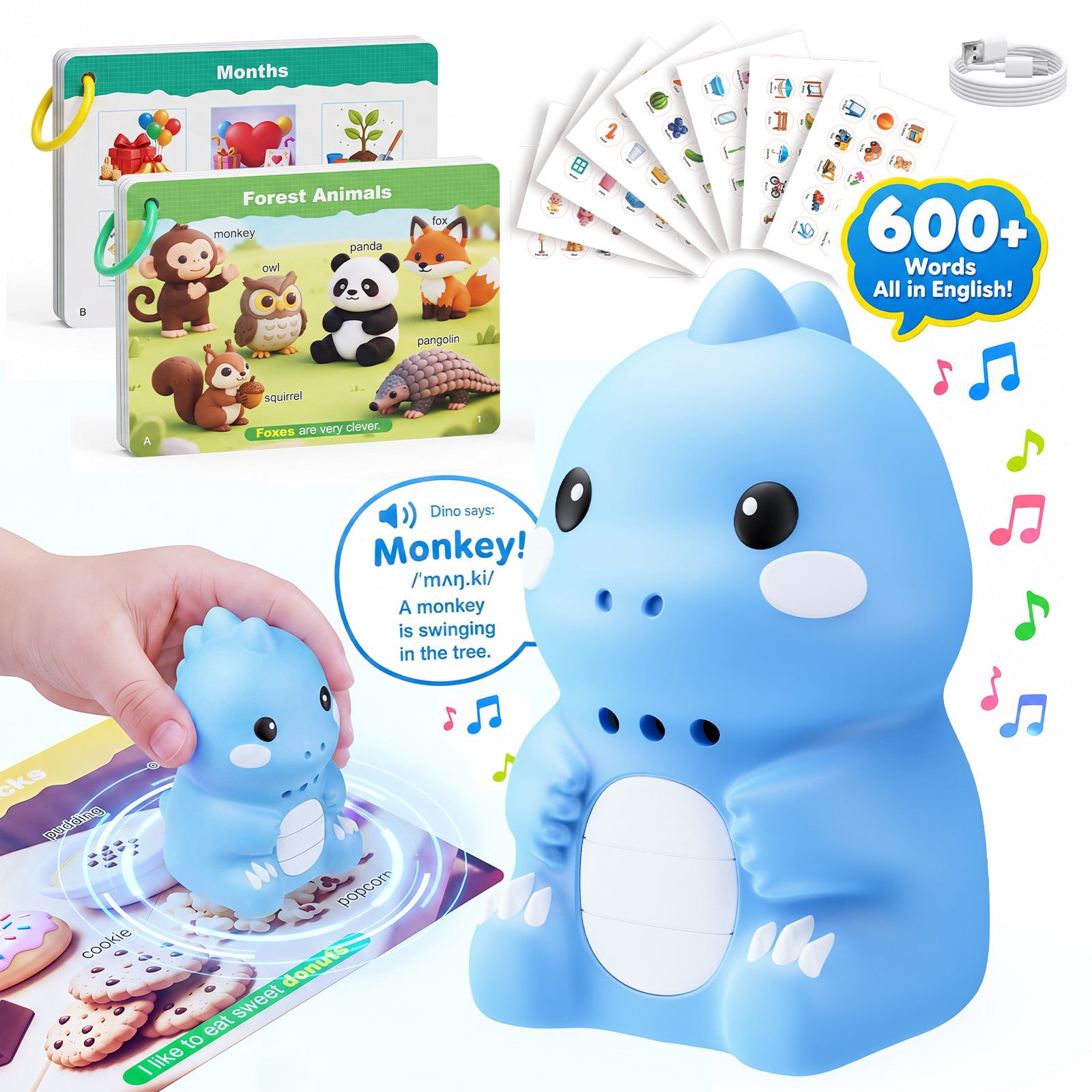 General Flash Accessory Goowood Talking Flash Cards with Phonics Pen, Interactive Dinosaur ...