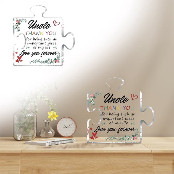 Goowood Teacher Appreciation For Women Men Thank You Engraved Acrylic Block Puzzle Heartwarming Teacher Paperweights Cute Student Teacher Novelty Daycare Teacher G Desktop Ornament Home Decor