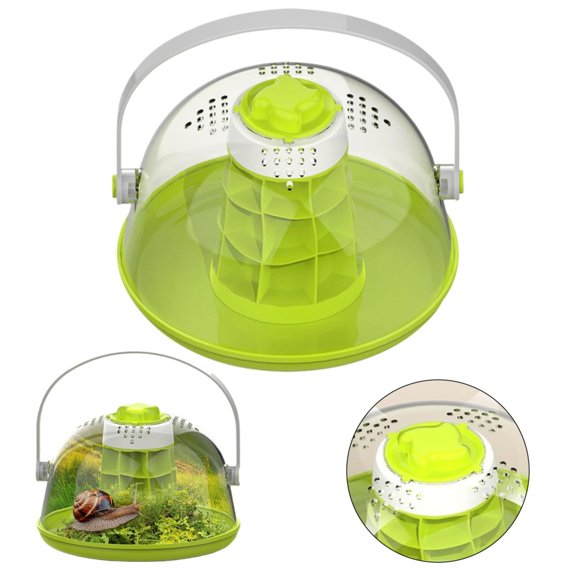 Goowood Transparent Children's Kit Insect Catcher and Habitat Bucket with Irregular Mesh and Ventilation for Hatching Feeding and Nature Observation