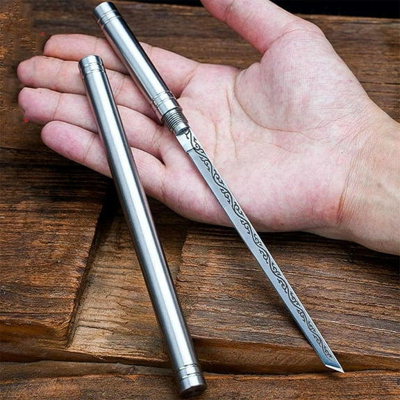 Goowood Travel Knife with Cover Multipurpose Outdoor Portable Fruit Knife with Leather Sheath Small Knife Set for Camper for Kitchen Hiking