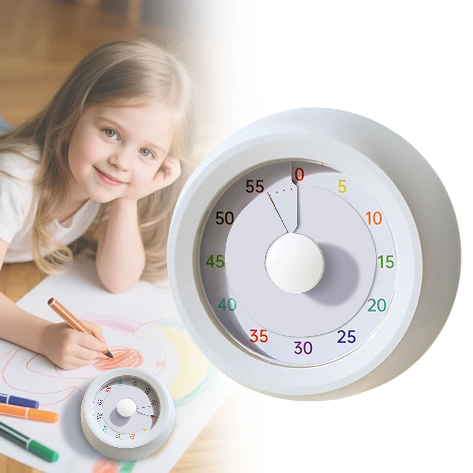 Goowood Visual Timer For Kids Silent Timer Analog 60 Minute Countdown ...