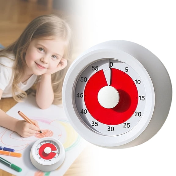 Goowood Visual Timer For Kids Silent Timer Analog 60 Minute Countdown For Classroom Learning Teachers Children With / Homeschoolin