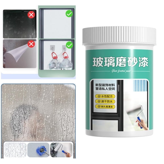 Goowood Water Based Transparent Frosted Glass Paint Quick Drying Glass Frosted Paint Household Privacy Water Based Frosted Paint For Glass()