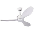 thumbnail image 1 of Goozegg 48 inch Ceiling Fans No Light Remote Control Reverse Airflow, Modern, White, 1 of 7