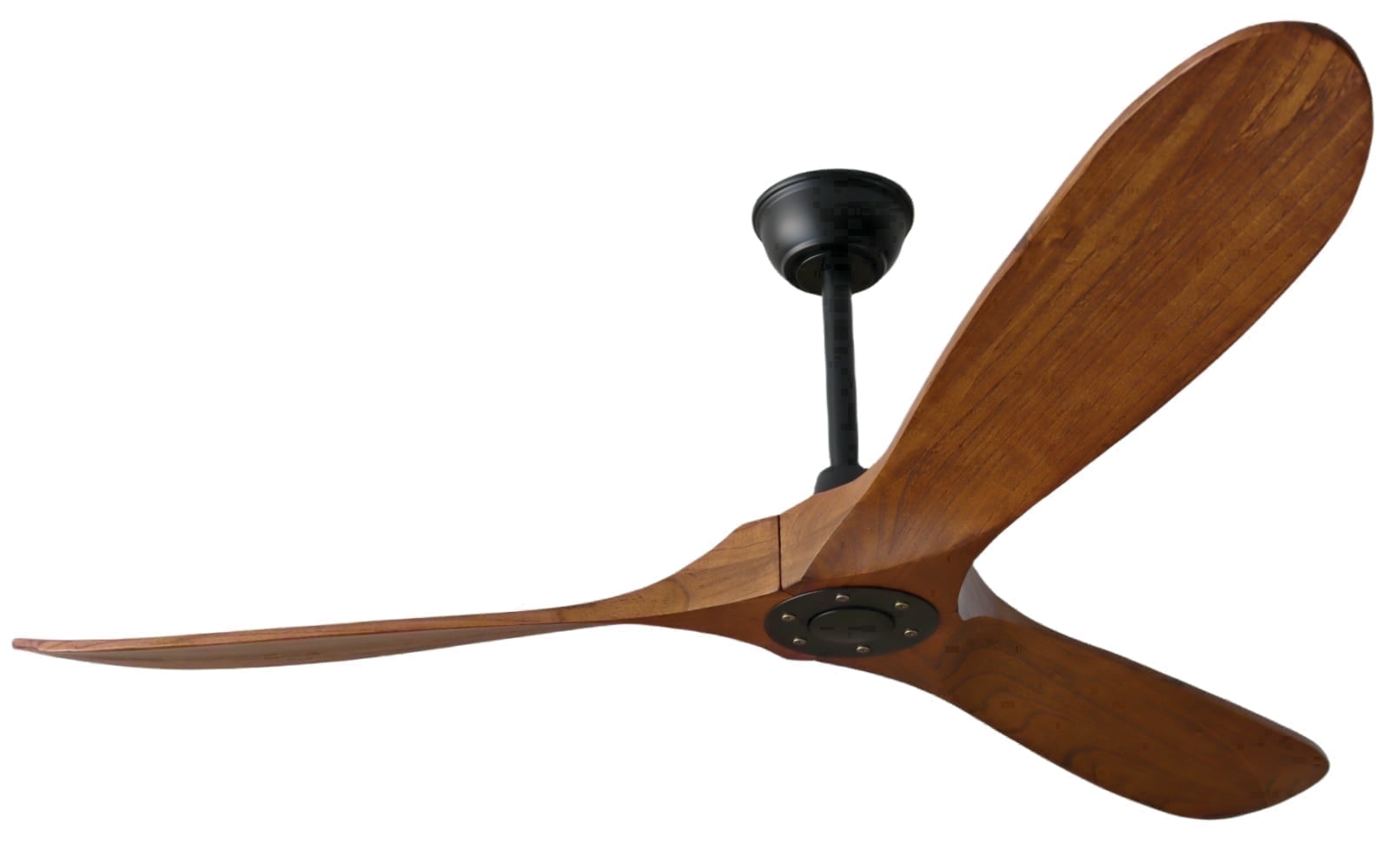 Goozegg 60 inch Ceiling Fan 3 Blades Reverse Airflow, Walnut Black