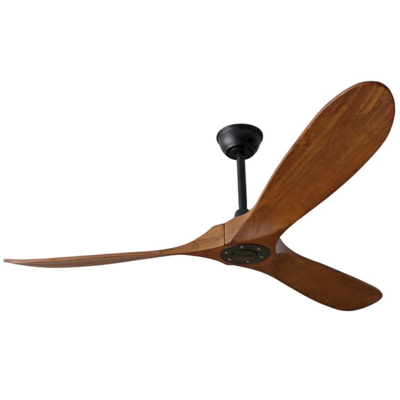 Goozegg 60 inch Ceiling Fan 3 Blades Reverse Airflow, Walnut Black