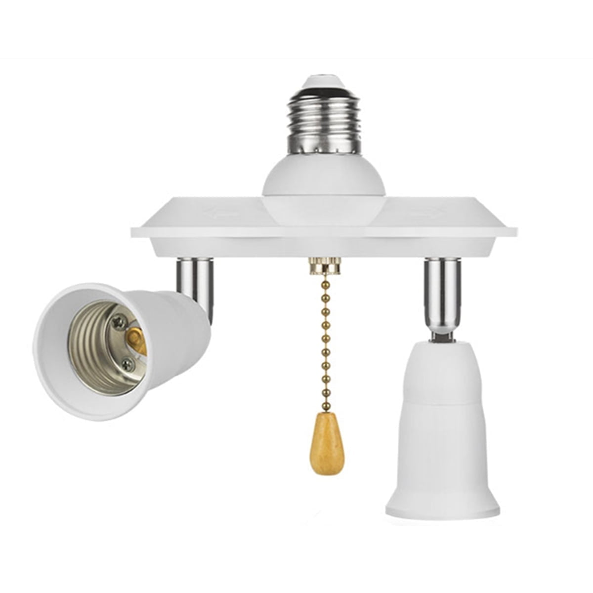 Goozegg Pull Chain Light Socket Adapter E26 E27 Bulb Extender