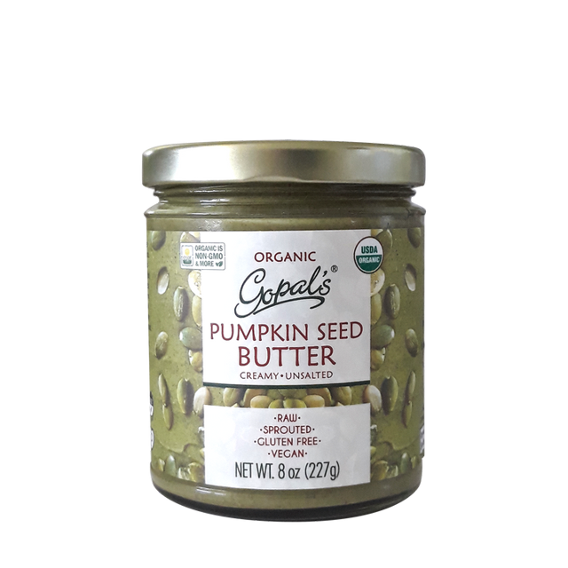 Gopal's Organic Sprouted Pumpkin Seed Butter Creamy Unsalted 8 oz