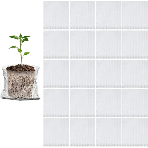 Gopher Baskets 1 Gallon 20 count Root Guard Gopher Proof Wire Mesh Basket 10x9 in Stainless Steel Basket Fruit Protection Bag for Root Barrier