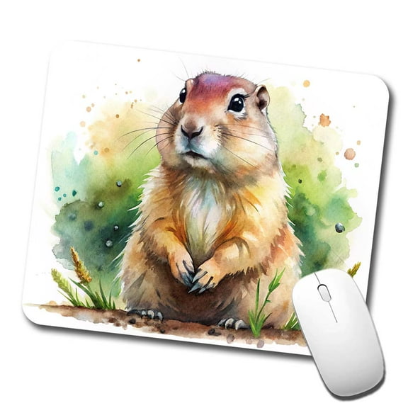 Gopher Watercolor Mouse Pad Low Profile Gaming Mat