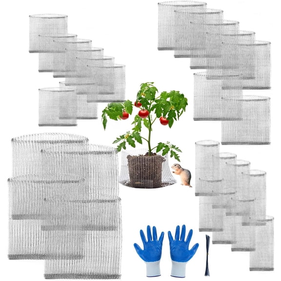 Gopher Wire Baskets, mole Guard,Root Guard,28 pcs Gopher Baskets 5 Gallon,3 Gallon,1 Gallon,1 Quart Bulb Basket for Protect Roots,Tubers and Bulbs from Vole, Gopher and Mole