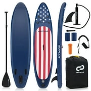 Goplus 10' Inflatable SUP Board Portable Adjustable Stand Up Paddle Board with 5 D Rings Blue