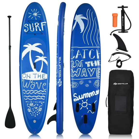 Goplus 10' Inflatable Stand Up Paddle Board W/Carry Bag Adjustable Paddle Adult Youth