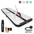 thumbnail image 1 of Goplus 10FT Tumbling  Inflatable Gymnastics Tumbling Mat w/ Pump Black, 1 of 11