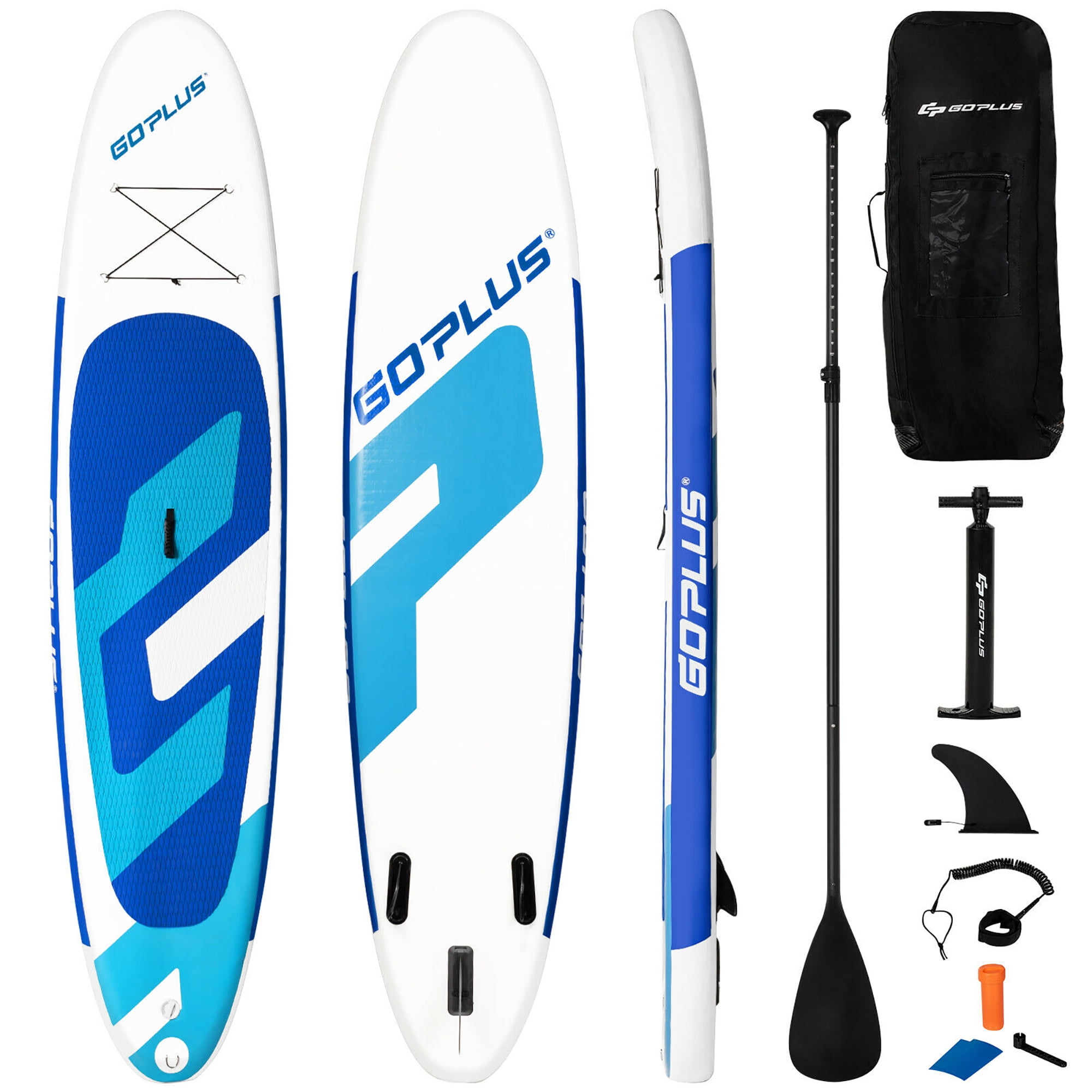 Goplus 10\' Inflatable Stand Up Paddle Board W/Carry Bag Adjustable Paddle  Adult Youth