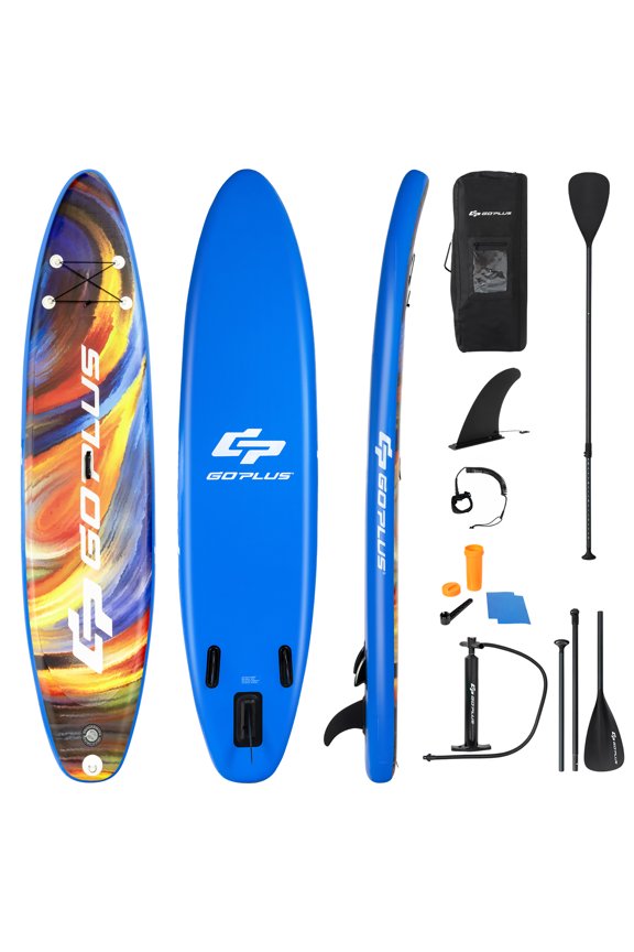 Goplus 11' Inflatable Stand Up Paddle Board SUP Surfboard with Pump Aluminum Paddle