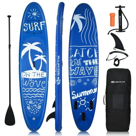 Goplus 11' Inflatable Stand Up Paddle Board W/Carry Bag Adjustable Paddle Adult Youth Navy