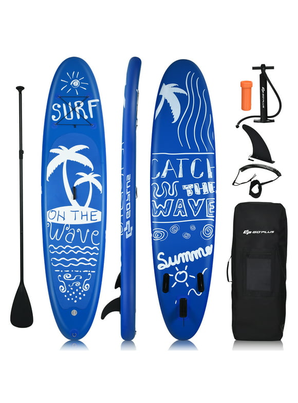 Goplus 11' Inflatable Stand Up Paddle Board W/Carry Bag Adjustable Paddle Adult Youth Navy