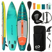 Goplus 11 Inflatable Stand Up Paddle Board for Adults with Kayak Seat Leash Hand Pump,Turquoise