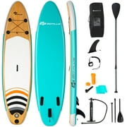 Goplus 11' Inflatable Stand Up Paddle Surfboard W/Bag Aluminum Paddle Pump