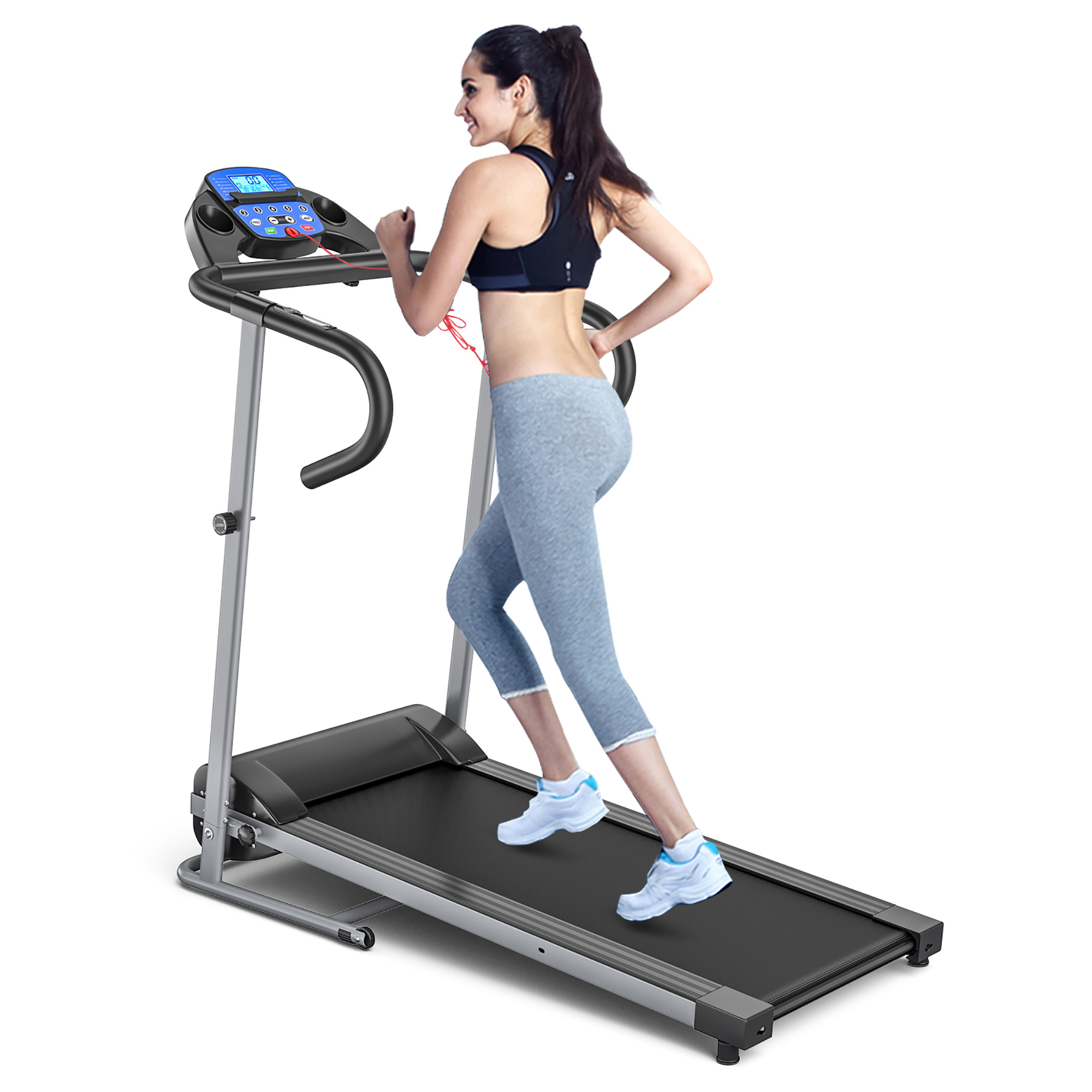 Goplus 1100W Folding Treadmill Electric Support Motorized Power Running Fitness Machine - image 1 of 10