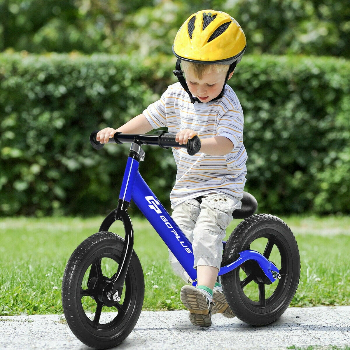 Goplus 12'' Balance Bike Classic Kids No-Pedal Learn To Ride Pre Bike w/ Adjustable Seat, Blue