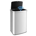 Goplus 13 Gallon/ 50 Liter Automatic Trash Can, Rectangular Motion Sensor Waste Trash Bin w/Soft