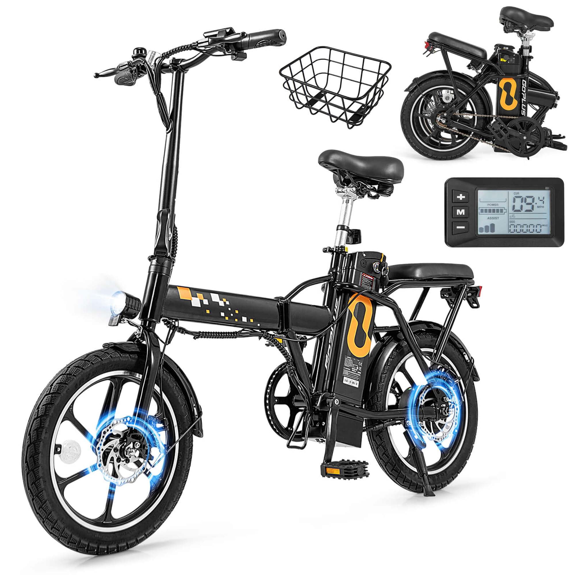 goplus folding electric bicycle Go Plus (Open Box) TGT This versatility ensures that you can adapt to any terrain or situation Electric Scooter Goplus Folding Go