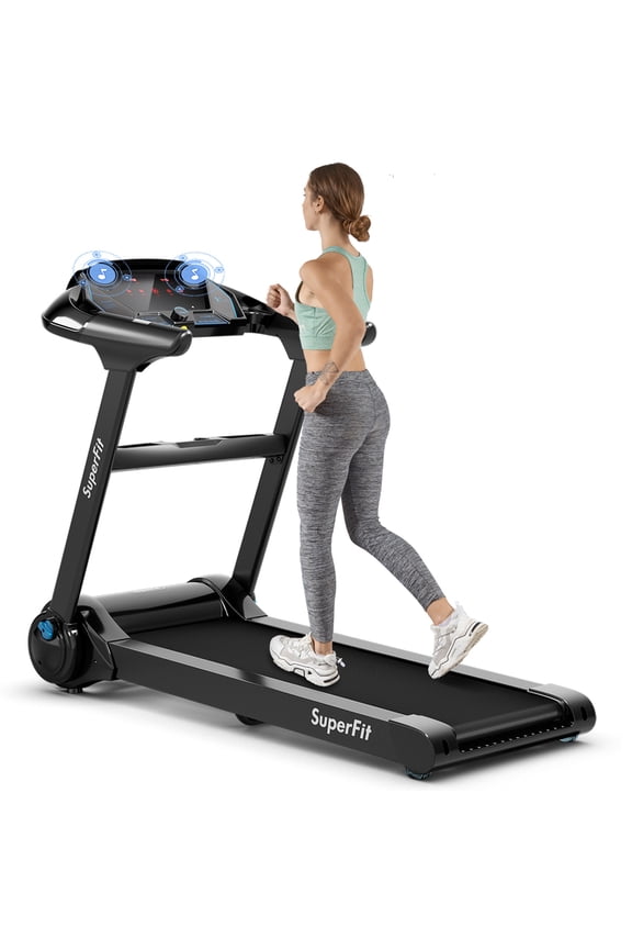 Goplus 2.25HP Folding Treadmill Running Machine LED Touch Display