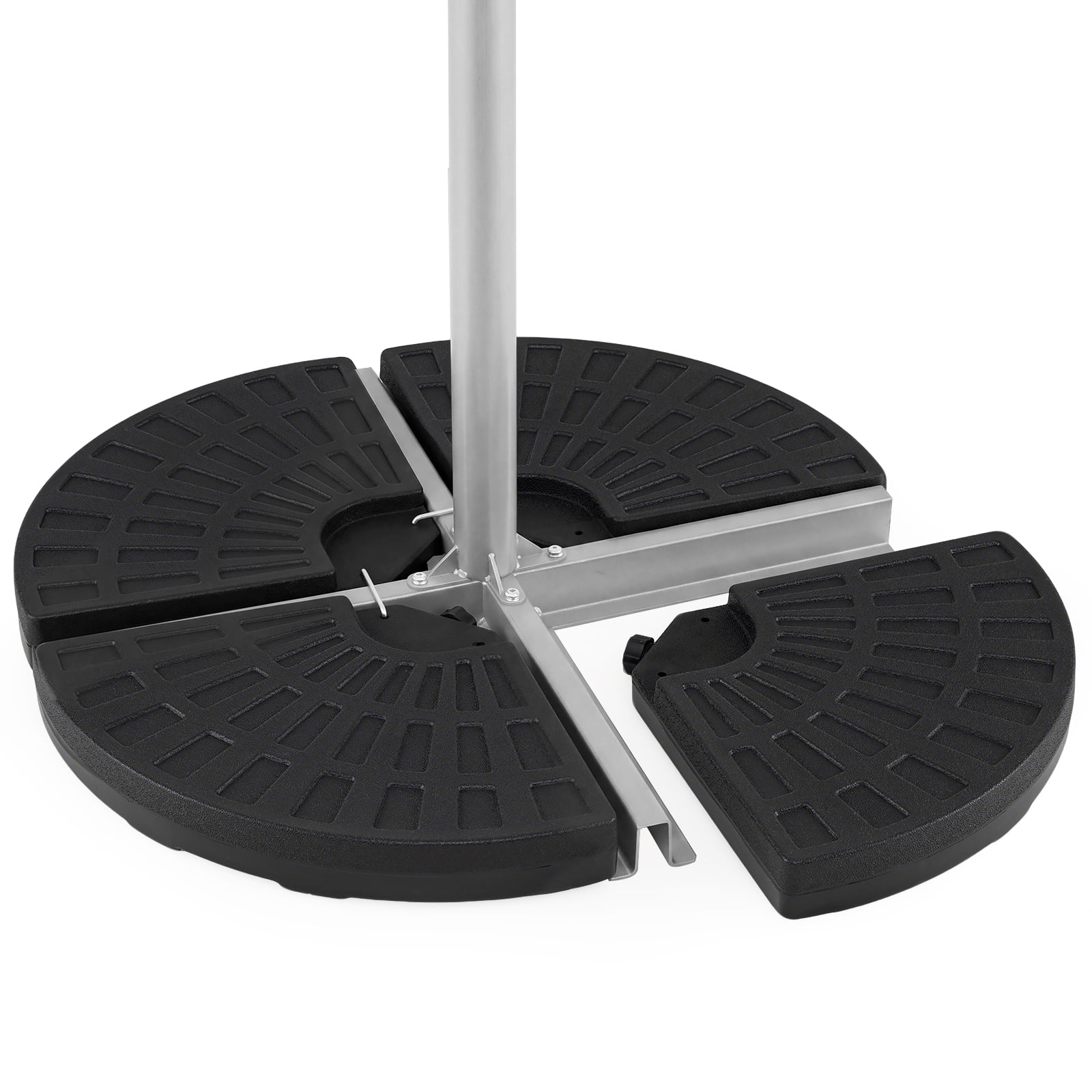 Goplus 4 Plate Patio Offset Umbrella Base Stand Weights Sand/Water Filled Base