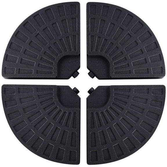 Goplus 4 Plate Patio Offset Umbrella Base Stand Weights Sand/Water Filled Base