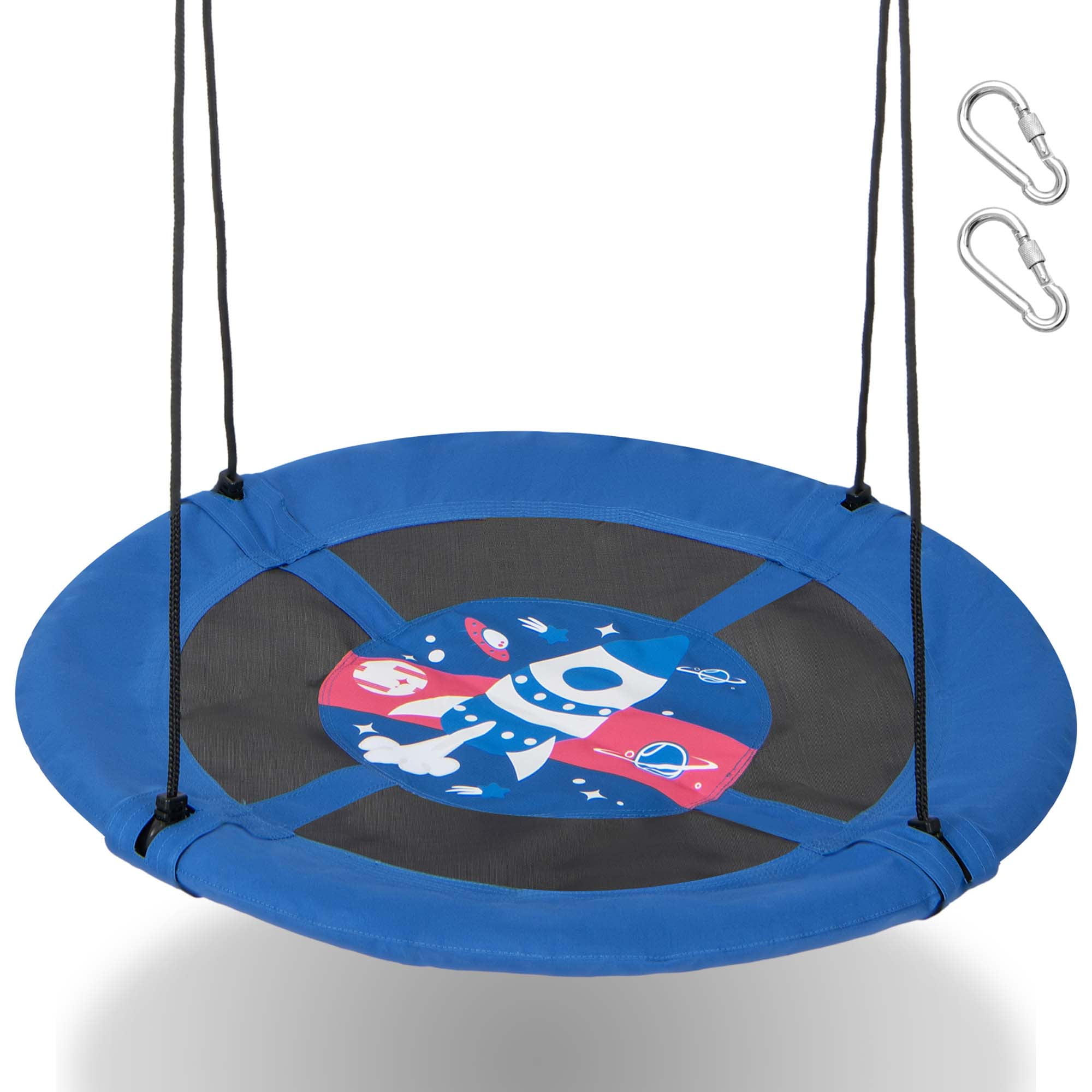 Walmart Coupons of Goplus 40'' Flying Saucer Tree Swing Indoor Outdoor Play Set Swing for Kids Blue Rocket