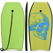 Goplus 41'' Super Lightweight Bodyboard Surfing W/Leash EPS Core Boarding IXPE Green