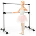 thumbnail image 1 of Goplus 4FT Portable Double Freestanding Ballet Barre Dancing Stretching Silver, 1 of 10