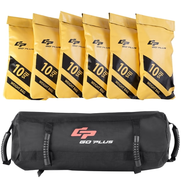 Goplus 60lbs Body Press Sturdy Fitness Exercise Weighted Sandbags w Filler Bags