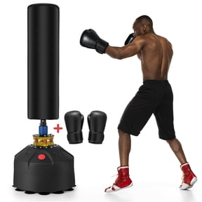 Goplus 70'' 220Lbs Freestanding Punching Boxing Bag w/12 Suction Cup Base Shock Absorber