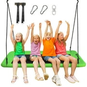 Goplus 700lb Giant 60 Platform Tree Swing Outdoor w/ 2 Hanging Straps Green