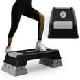 thumbnail image 1 of Goplus Aerobic Exercise Stepper Trainer W/Riser Adjustable Height 5''- 7''- 9'' Gray, 1 of 12