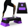 thumbnail image 1 of Goplus Aerobic Exercise Stepper Trainer W/Riser Adjustable Height 5''- 7''- 9'' Purple, 1 of 12