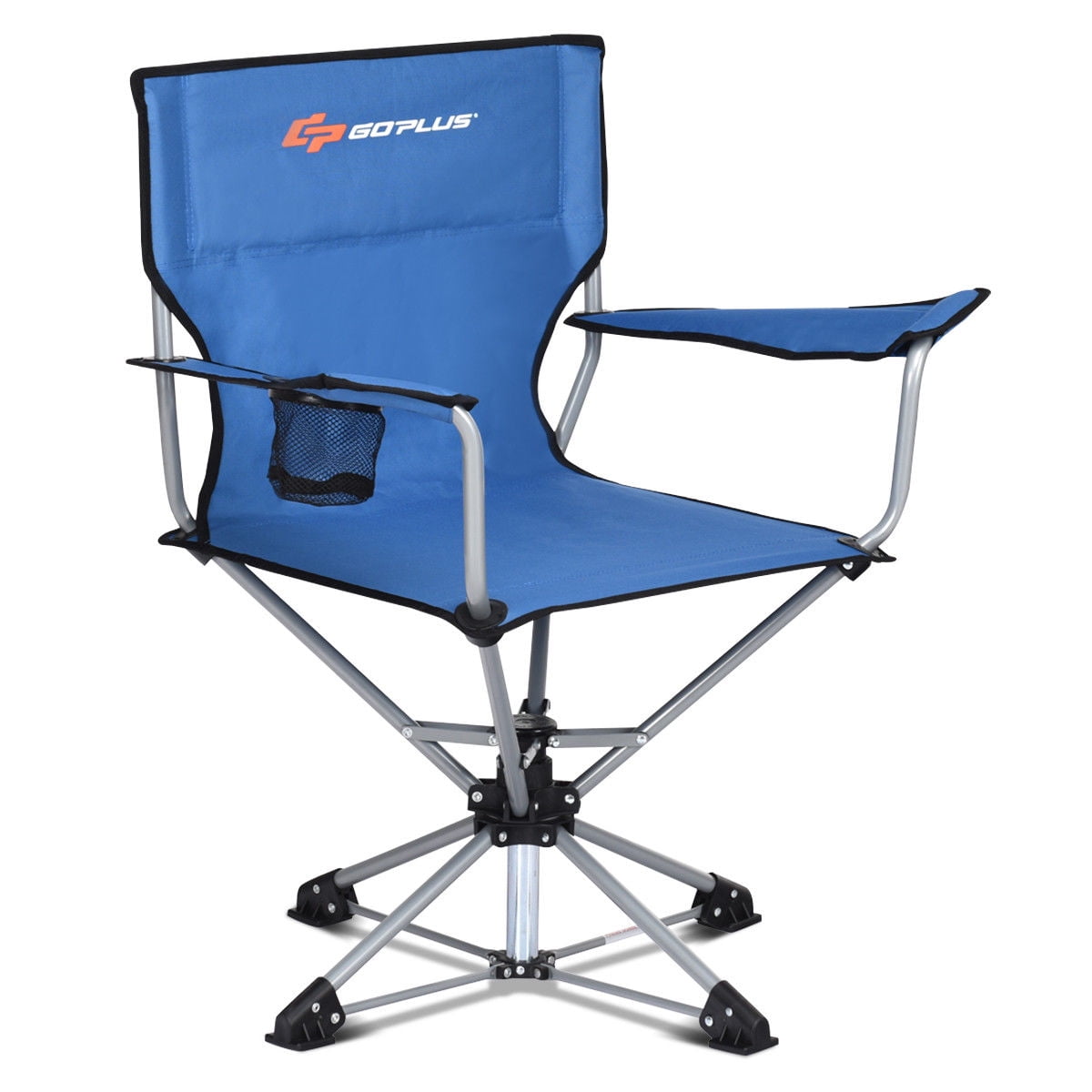 Goplus Collapsible Portable Swivel Camping Chair 360degreesFree