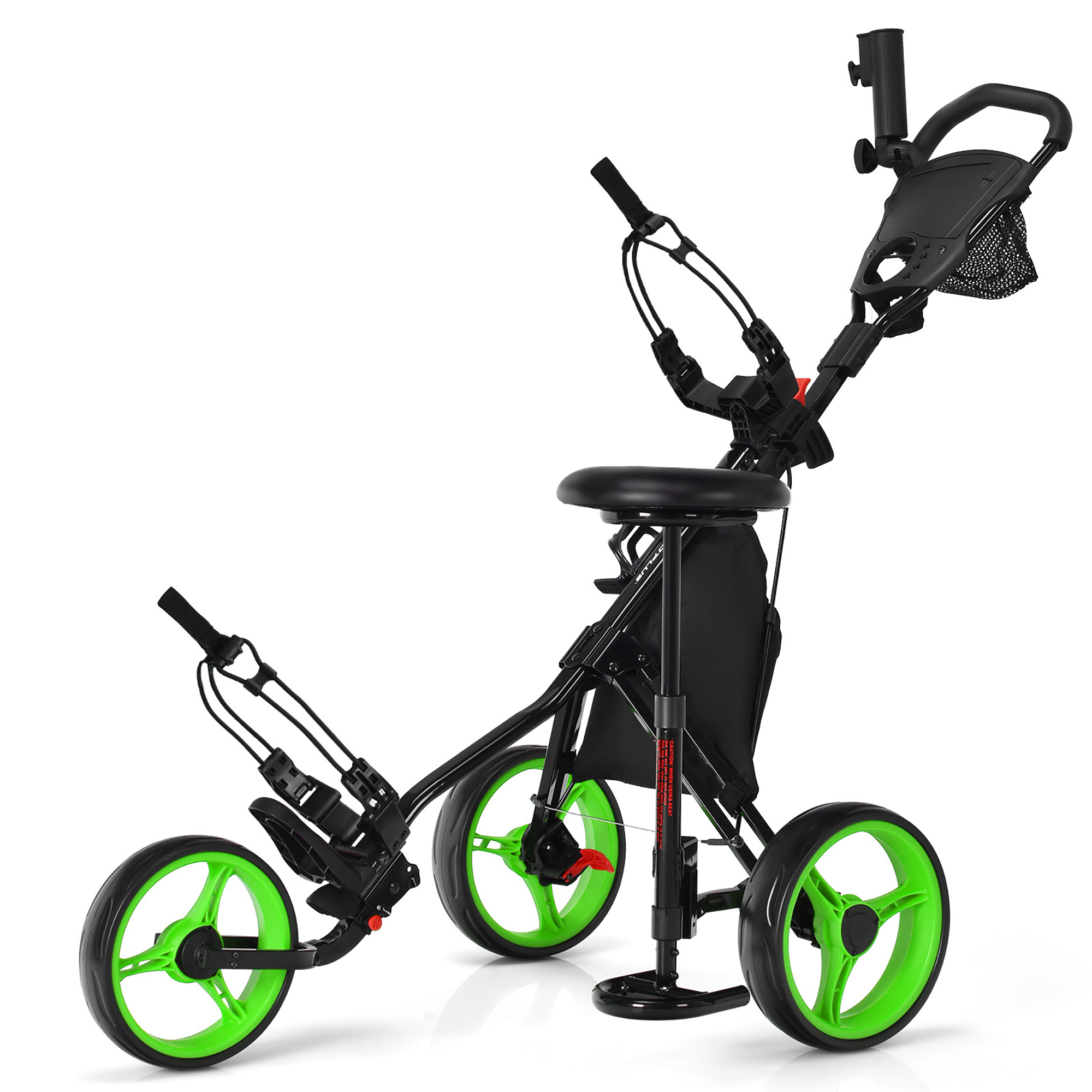 Caddytek CaddyLite 11.5 V3 Golf Push Cart, Green