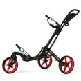 thumbnail image 1 of Goplus Folding Golf Push Cart W/Scoreboard Adjustable Handle Swivel Wheel Red, 1 of 10