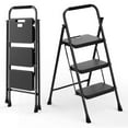 thumbnail image 1 of Goplus Folding Step Ladder Portable 3 Step Ladder with Safety Handrails & Anti-slip Pedals, 1 of 10