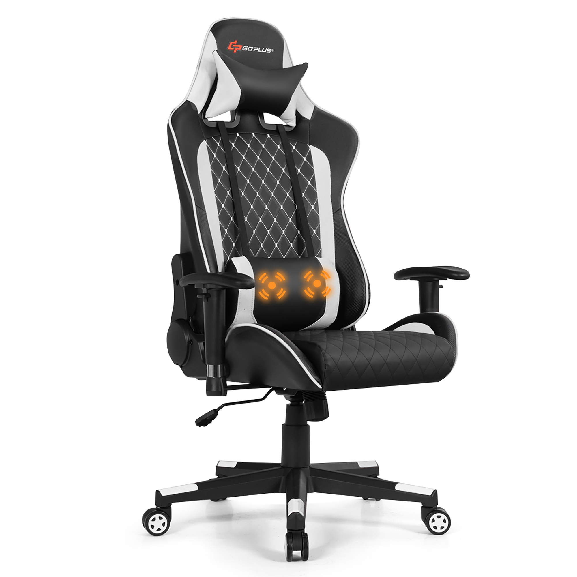 Goplus Gaming Chair High Back Racing Recliner Office Chair w/Lumbar
