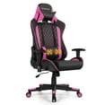 thumbnail image 1 of Goplus  Gaming Chair Reclining Racing Chair w/Lumbar Support and Headrest Pink, 1 of 10