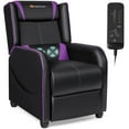 thumbnail image 1 of Goplus Massage Gaming Recliner Chair Single Living Room Sofa Home Theater Seat Purple, 1 of 10