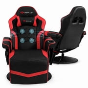 Goplus Massage Gaming Recliner Reclining Racing Chair Swivel Red