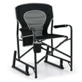 thumbnail image 1 of Goplus Outdoor Rocker Camping Chair for Adults with Dual Springs Padded Back Black, 1 of 10